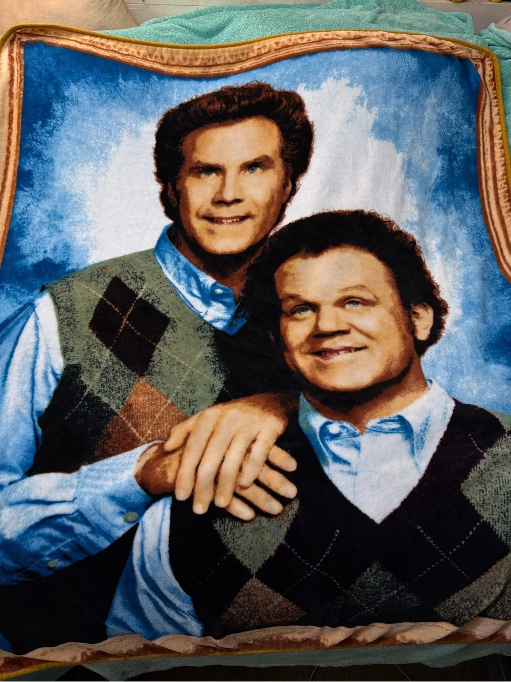 Step Brothers Iconic Painted Portrait Photo Plush Throw Blanket- 50” X 60”